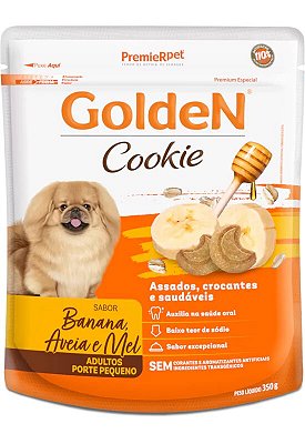 Biscoito para Cães Golden Cookie Adulto Banana e Aveia Pequeno Porte 350g