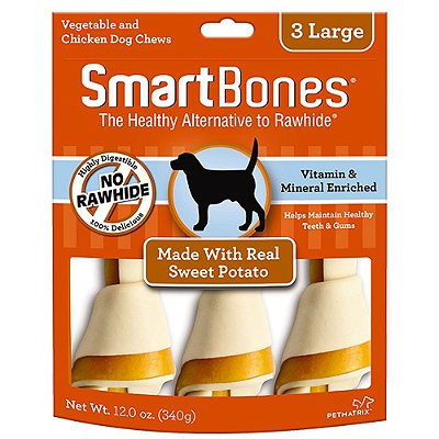 SmartBones Osso Large Frango com Batata Doce 3 unidades - 340g