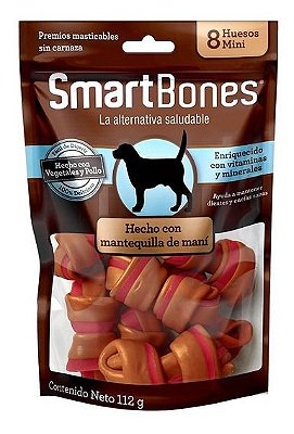 Smartbones Osso Mini Manteiga de Amendoim 8 unidades - 127g