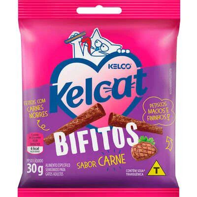 Kelcat Snack para Gatos Bifitos sabor Carne 30g