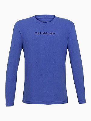 Camiseta Ml Boy Azul Carbono Calvin Klein - 845