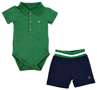 Conjunto Body C/ Shorts Verde Grow Up - 420013