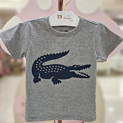 T-shirt Infantil Lacoste Cinza - Tj420223 Mnc