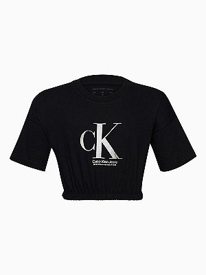 Camiseta Preta Metalica Calvin Klein - 7560987