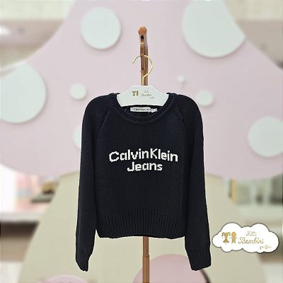 Top Retilinea Ml Detalhe Vazado Preto Calvin Klein - 2420987