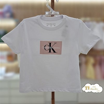 Camiseta Mc Crop Branco Calvin Klein - 1000900