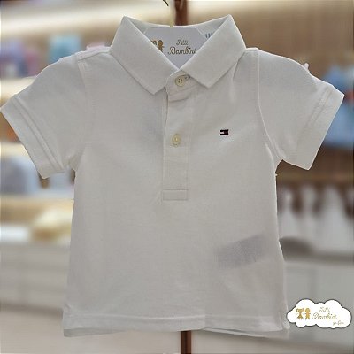 Camiseta Polo Branca Tommy - 4173