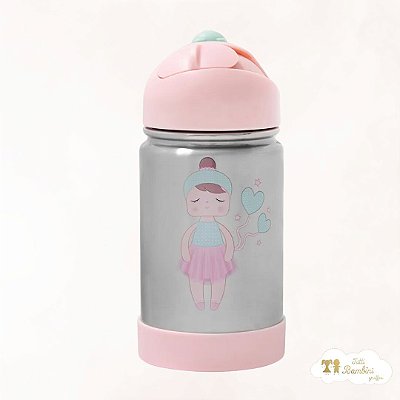 Garrafa Flip Termica Com Alca de Silicone Lai Ballet - Bup Baby