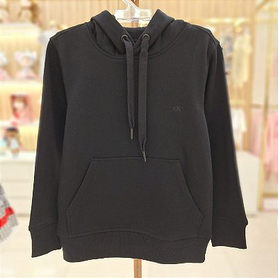 Casaco Boy  Bordado-capuz Preto Calvin Klein - Cj50j01cc346