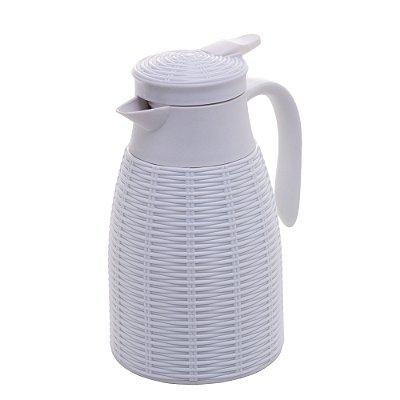 GARRAFA TERMICA DE PLASTICO RATTAN BRANCA 1L
