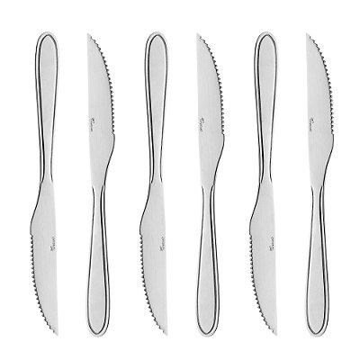 CJ 6 FACAS P/MESA DE ACO INOX GASTRO 21,5cm