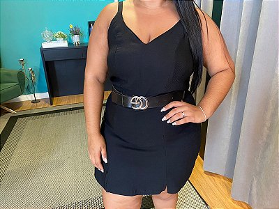 Macaquinho Vestido Na Frente Plus Size