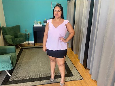 Blusa Regata Básica Em Duna Plus Size