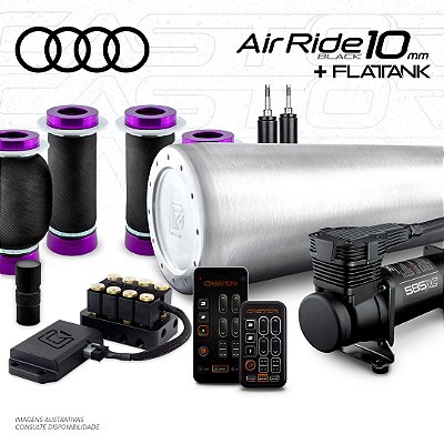 KIT 3 AirRide Black 10mm + FlatTank | Audi