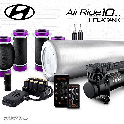 KIT 3 AirRide Black 10mm + FlatTank | Hyundai