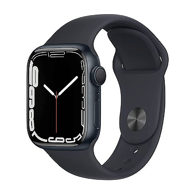 Apple Watch Series 7 GPS, Caixa em alumínio meia-noite de 41 mm com Pulseira esportiva meia-noite