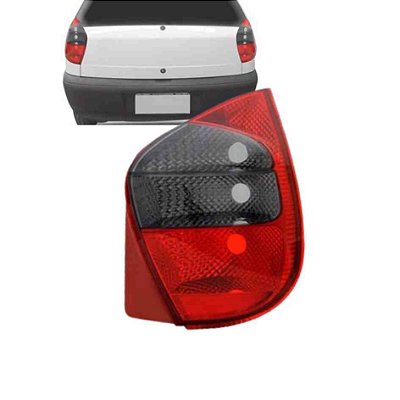 Lanterna traseira do palio fiat de 2001 a 2003 fire de 2003 a 2008 lado direito de cor vermelha fume cod 000351690