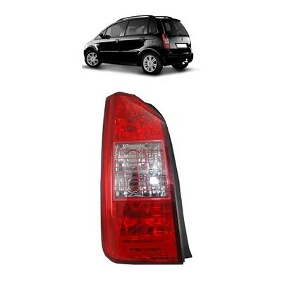 Lanterna traseira com grade fiat idea 2004 a 2007 bicolor lado esquerdo cod 14143001