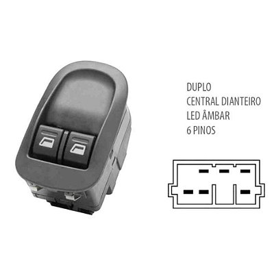 Interruptor de vidro eletrico 206 dp s/retr dtc2185 97807