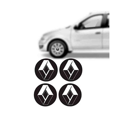 Emblema calota renault preto cod 25140 1095557