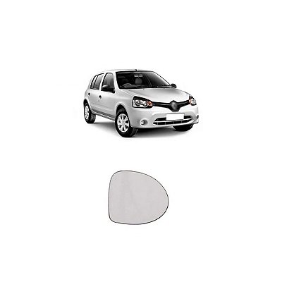 Lente retrovisor do clio renault de 2013 em diante lado direito com base metalizado blawer cod 97518