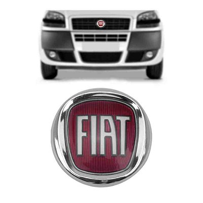 Emblemas fiat cromado vermelho doblo 2008 em diante cod 13024 860594