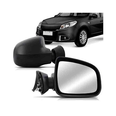 Retrovisor externo logan 2014 a 2023 sandero 2014 2023 com controle capa lado esquerdo cod 31028