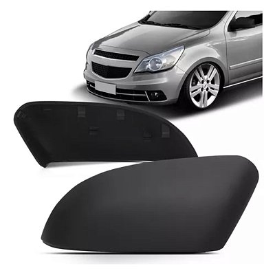 Capa de retrovisor do agile montana chevrolet de 2010 em diante lado esquerdo e cor preto metagal cod rg5c79
