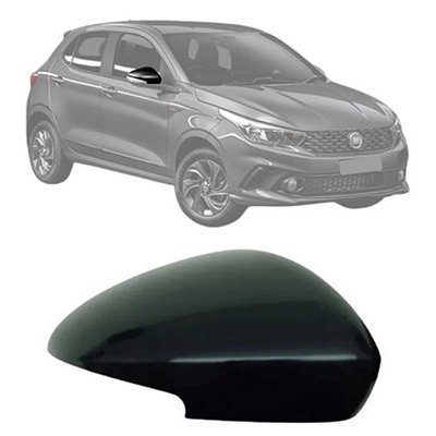 Capa de retrovisor do argo fiat de 2017 em diante lado direito e cor preto liso com furo cod rtyc20li