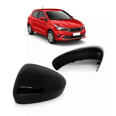 Capa de retrovisor do argo fiat de 2017 em diante lado esquerdo e cor preto liso metagal cod rtyc15li 1326691