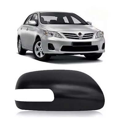Capa de retrovisor do corolla toyota de 2008 a 2013 lado direito de cor preto com pisca blawer cod 6650 1116904
