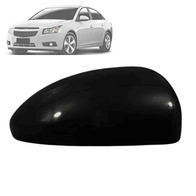Capa de retrovisor do cruze chevrolet de 2012 a 2016 lado esquerdo e cor preto liso metagal cod rgvc67 132639