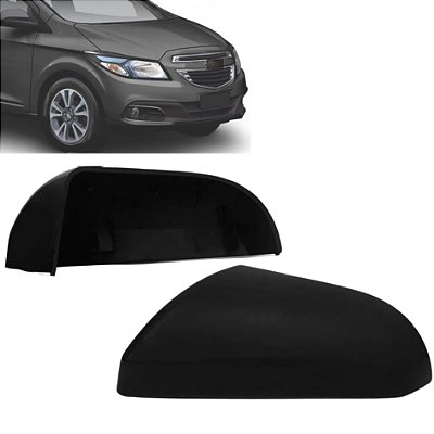 Capa de retrovisor do onix ou prisma chevrolet de 2013 em diante do lado esquerdo na cor preta blawer cod 6613