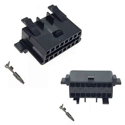 Conector elétrico linha vw 16 vias com terminais cod 4787