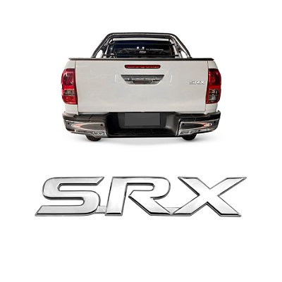 Emblema srx da hilux toyota de 2016 de cor cromado cod 10941 1096634
