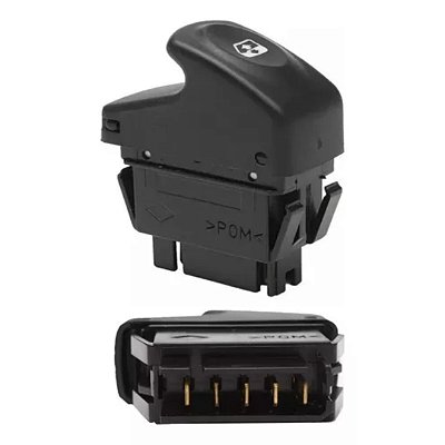 Interruptor de vidro elétrico do clio renault de 5 pinos simples cod dtc2140 97667