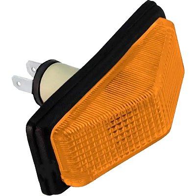 Lanterna lateral uno premio elba com soquete acrilica ambar cod dps7395am