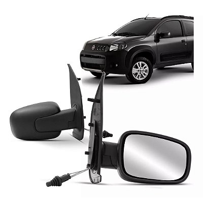 Retrovisor do uno fiat de 2011 a 2014 externo do lado direito 2 portas com controle cod 21362