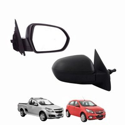 Retrovisor externo do agile e montana de 2009 a 2014 com controle lado esquerdo metagal cod rgue73cr