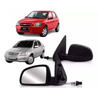 Retrovisor externo celta prisma 2007 a 2011 com controle lado esquerdo original gm cod 94713565