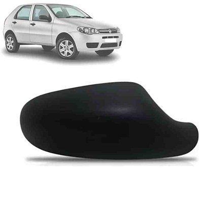 Capa de retrovisor do palio fiat de 2004 a 2010 lado esquerdo e cor preto blawer cod 6339 1115191