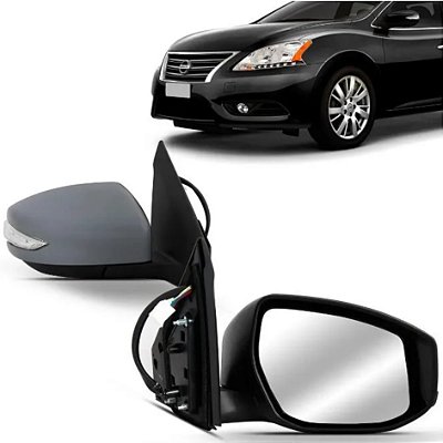 Retrovisor externo do sentra de 2014 a 2016 elétrico com pisca lado esquerdo primer cod 23521