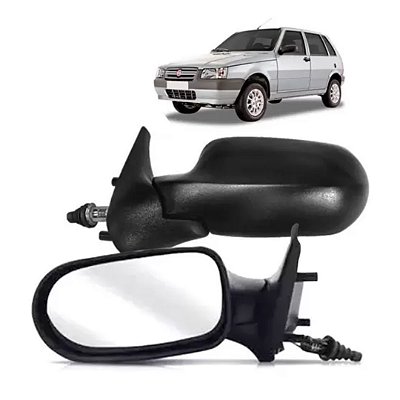 Retrovisor externo do uno fire flex fiat de 2005 a 2011 2 portas lado esquerdo com controle plano cofran cod 12890