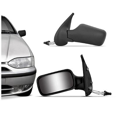 Retrovisor externo palio strada 1996 a 2000 2 portas com controle lado esquerdo cofran cod 12650