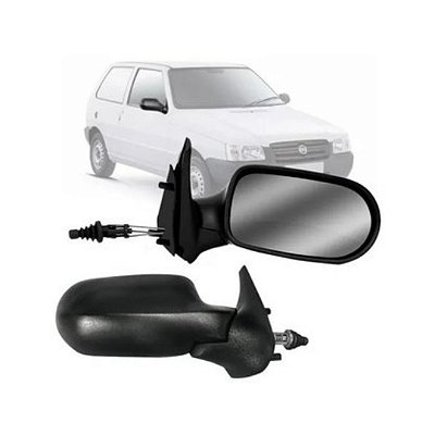 Retrovisor externo uno fire flex 2005 a 2010 2 portas com controle lado direito cod 12881