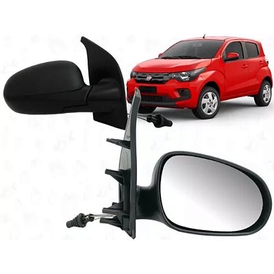 Retrovisor do mobi fiat de 2016 em diante externo do lado direito com controle sem pisca metagal cod rtye70cr