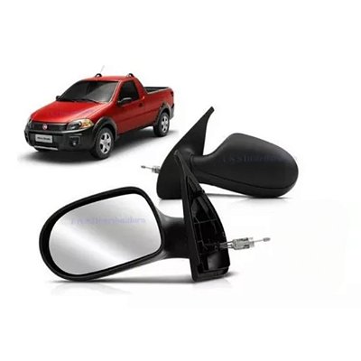 Retrovisor do palio attractive essence strada fiat de 2011 a 2017 externo do lado esquerdo de 2 portas com controle metagal cod rtve31cr