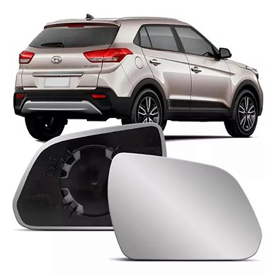 Lente retrovisor com base creta hyundai 2017 em diante lado direito cod rtym92
