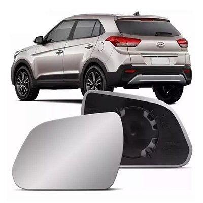 Lente retrovisor com base creta hyundai 2017 em diante lado esquerdo cod rtym91