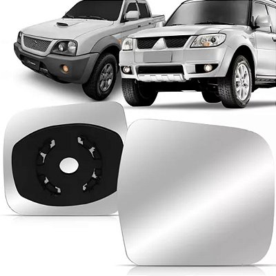 Lente retrovisor com base triton l200 lado esquerdo blawer cod 97513 969857
